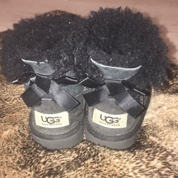 UGG Other - Ugg baby shoe size 6 black faded with sheerling